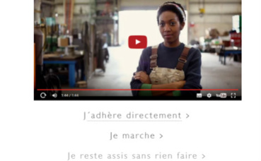 Capture d'écran du site du nouveau mouvement politique "En Marche". Cliquez ici pour y accéder.