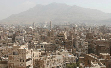 Sanaa, capitale du Yémen, entourée de montages. Photo (c) Ferdinand Reus.