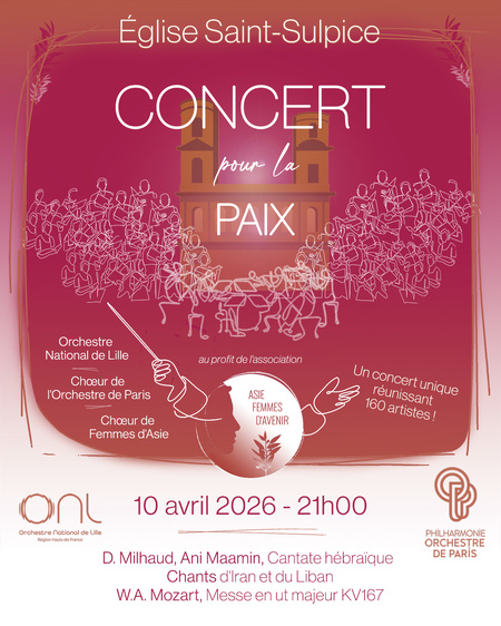 Concert pour la Paix à Paris – 160 artistes à l’Église Saint-Sulpice le 10 avril 2026 Concert pour la Paix à Paris – 160 artistes à l’Église Saint-Sulpice le 10 avril 2026