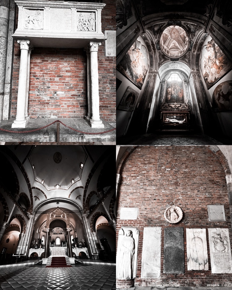 he wide atrium at the entrance, once used for gatherings and religious instruction, remains one of the most distinctive features of the building. Inside the basilica, visitors encounter a remarkable collection of religious art and historical treasures. (c) Sarah B