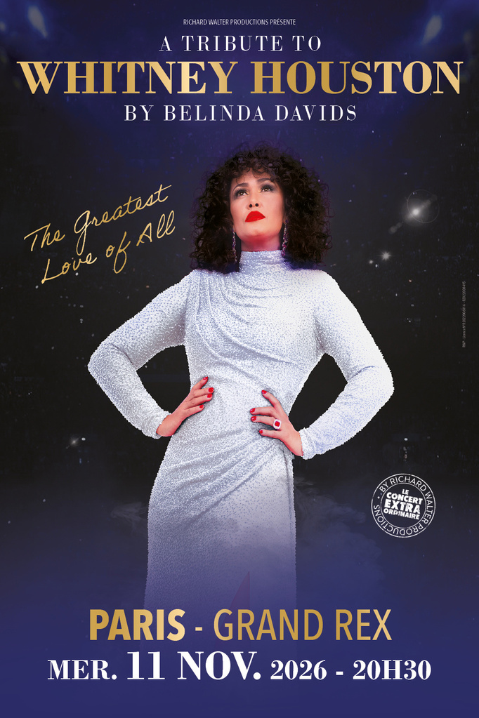 A Tribute To Whitney Houston le 11/11/2026 : Belinda Davids retrouve les grands classiques de Whitney Houston au Grand Rex
