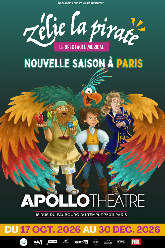 Zélie La Pirate, le spectacle jeune public à voir à l'Apollo Théâtre à Paris cet hiver