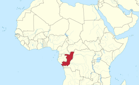 La république de Congo sur la carte (c) TUBS