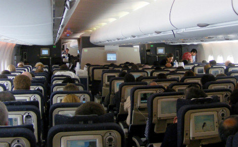 Cabine d'avion. Photo (c) Mathieu Marquer.