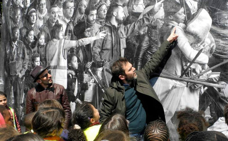 Inauguration de la fresque. Photo (c) Dominique Cartelier