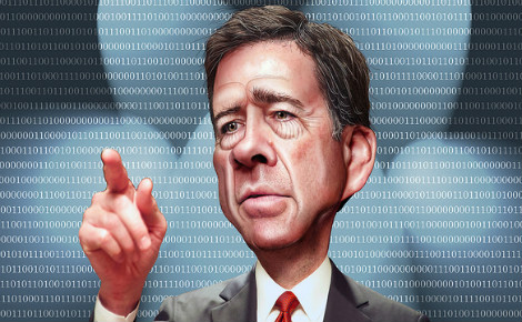 Caricature de James Comey (c) DonkeyHotey