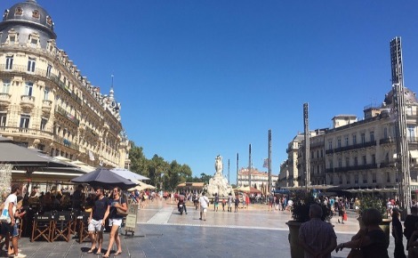 La place de la Comédie à Montpellier. Photo prise par ML Lolambo