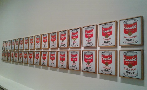 "Campell's Soup Cans" d'Andy Wharhol. Photo prise par Sarah Barreiros.