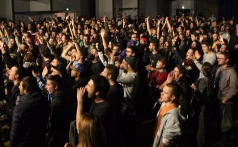 Le public était au rendez-vous lors du festival Demain c'est bien. Photo prise par l'auteur.
