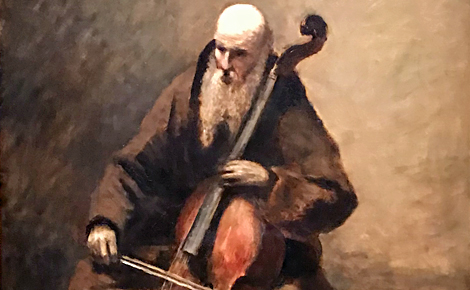 Corot, Le Moine au violoncelle. Photo (c) Charlotte Service-Longépé
