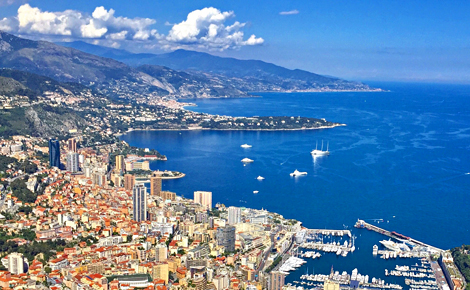 Panorama sur Monaco photographié de la Tête de Chien à la Turbie.  Photo (c) Charlotte Service-Longépé