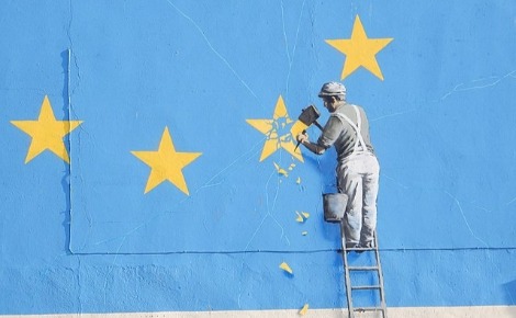 Peinture murale par Banksy. Photo (c) Paul Bissegger.