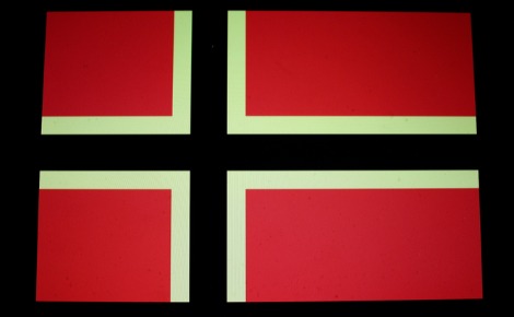 Drapeau du mouvement populiste Pegida utilisé lors des manifestations en Allemagne. Photo prise par l'auteur.