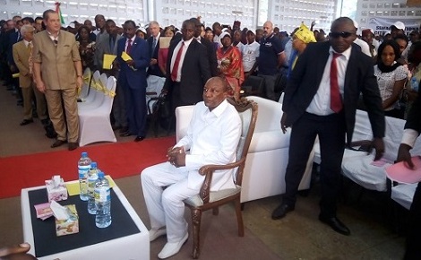 Le président Alpha Condé a présidé le lancement de la SENACIP 2018. Photo(c) Boubacar Barry