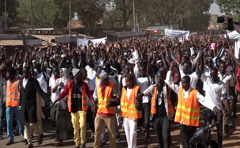 Les manifestants de Ouagadougou. Photo (c) P. Ilboudo