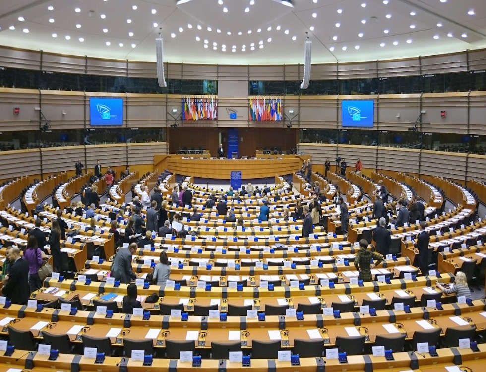 L'hémicycle du Parlement européen à Bruxelles. Photo : Treehill