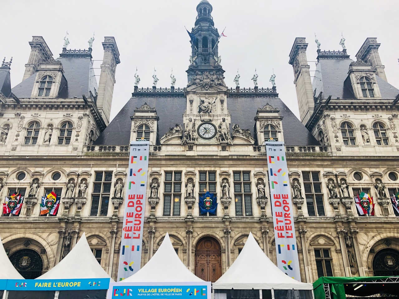 L'Hôtel de ville de Paris pour la fête de l'Europe (c)Ngh