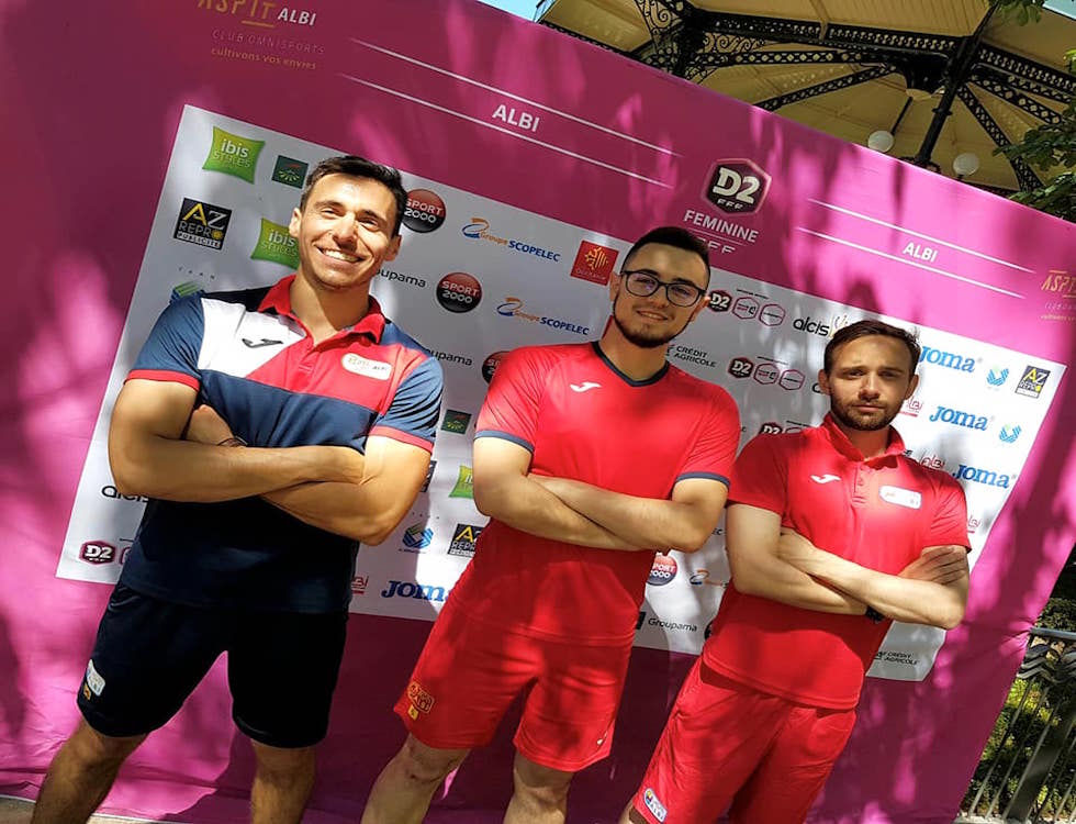 Samuel Fau, Arnaud Azam et Romain Brunot, encadrants de la journée (c) ASPTT Albi