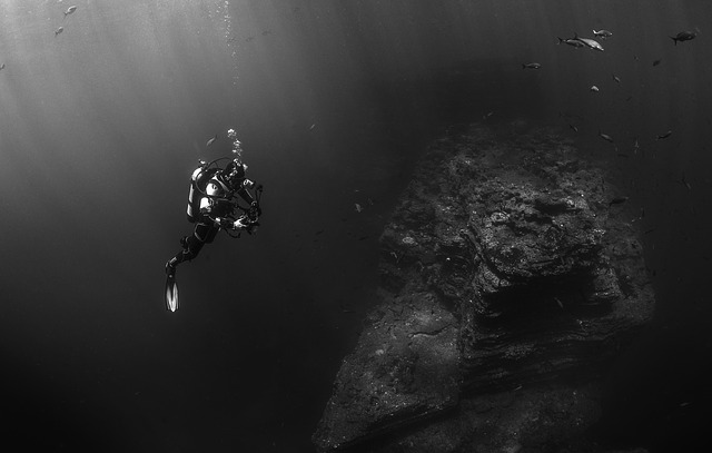 Plongeur en pleine eau (c) Pixabay