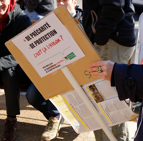 Cette réforme c'est un bouleversement social, pour reprendre les mots de Michel Beaugas, FO, « c’est les plus démunis qu’on va plonger encore un peu plus dans la pauvreté » (c) Thomas Bresson