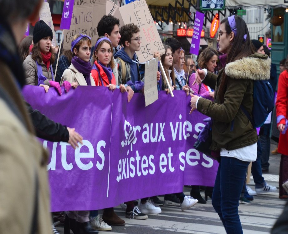 Manifestation contre les violences sexistes et sexuelles lors de la journée mondiale de la femme le 8 mars (c) Jeanne Menjoulet