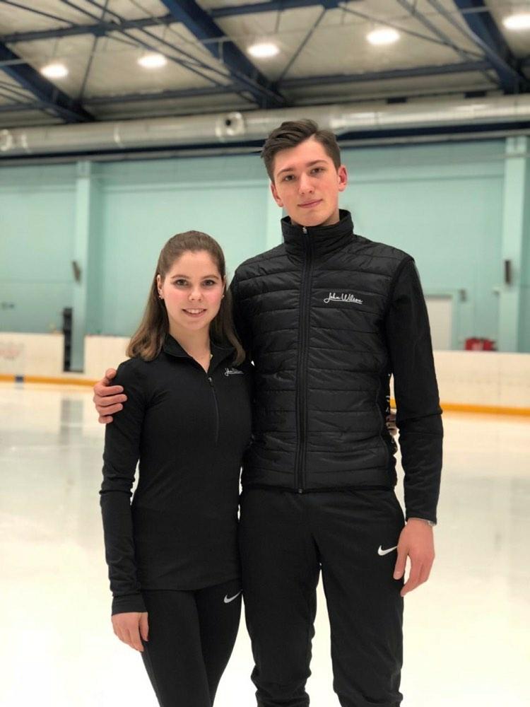 Anastasia and Alexander during practice in Russia. (c) Anastasia Mishina.