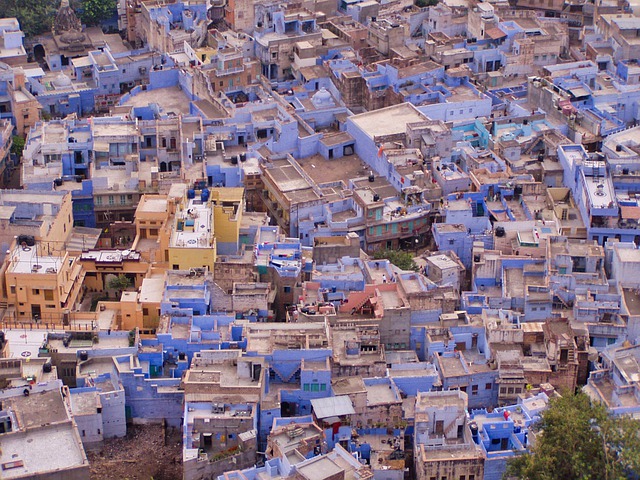 Vue aérienne de la ville de Jodhpur. Crédit photo: Pixabay / H.Hach