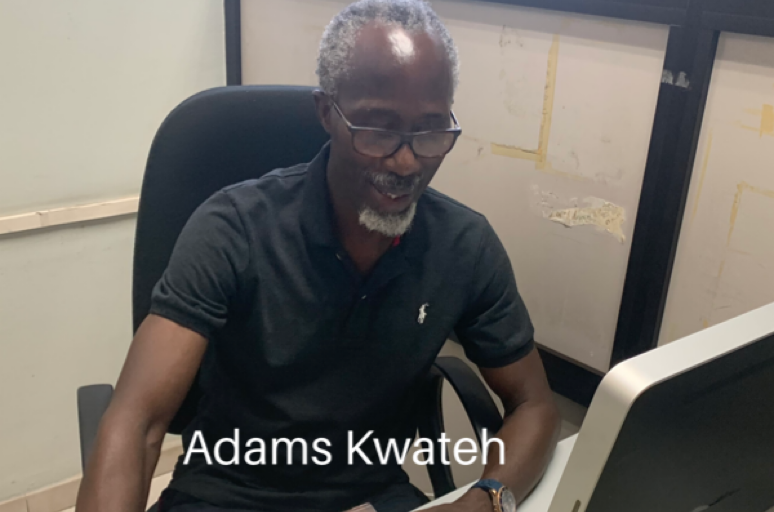 Adams Kwateh, journaliste à France Antilles pendant 25 ans et président du club de presse de Martinique. (c) Nouria Anseur.