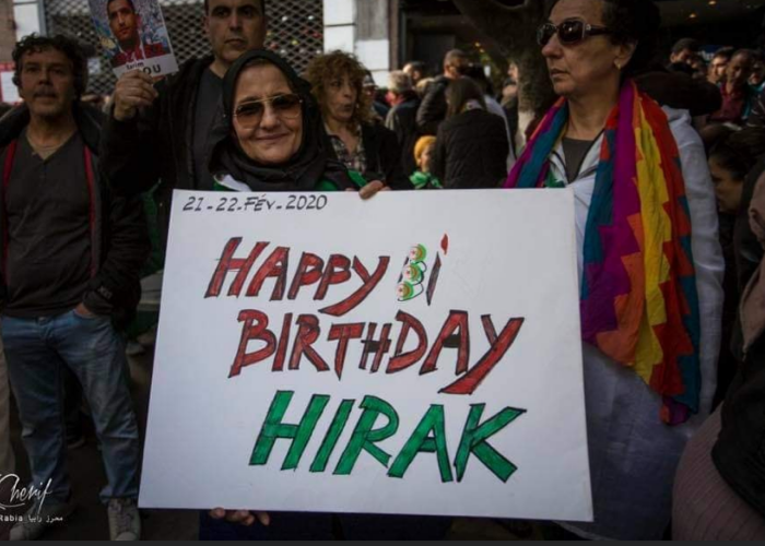 Aujourd’hui, c’est l’anniversaire du Hirak, 53 semaines de protestation. (c) capture d'écran Facebook.