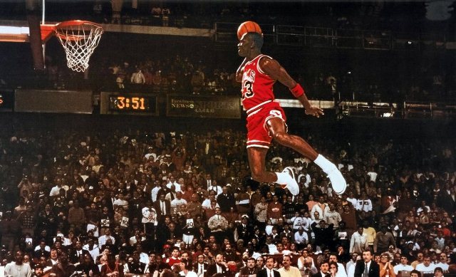 Michael Jordan joueur des Chicago Bulls prêt à marquer © Flickr