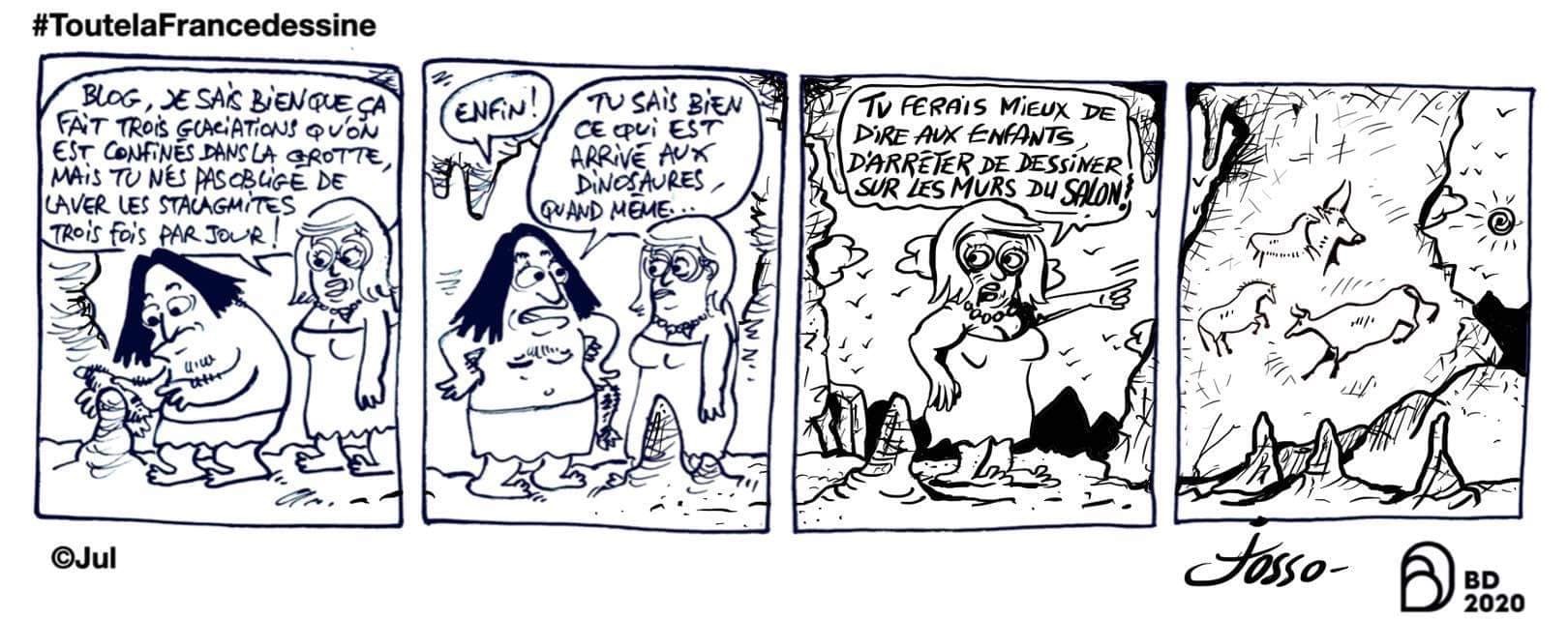 Ce concept, cadavre exquis dessiné, a plu à Jocelyn Josso, le dessinateur de presse du Podcast Journal. (c) Jocelyn Josso.