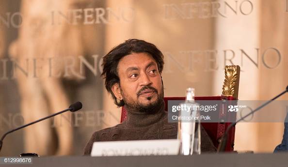 L'acteur Irfan Khan lors d'une conférence de presse présentant le film Inferno en octobre 2016. (c) Christopher Polk, Getty Images Entertainment