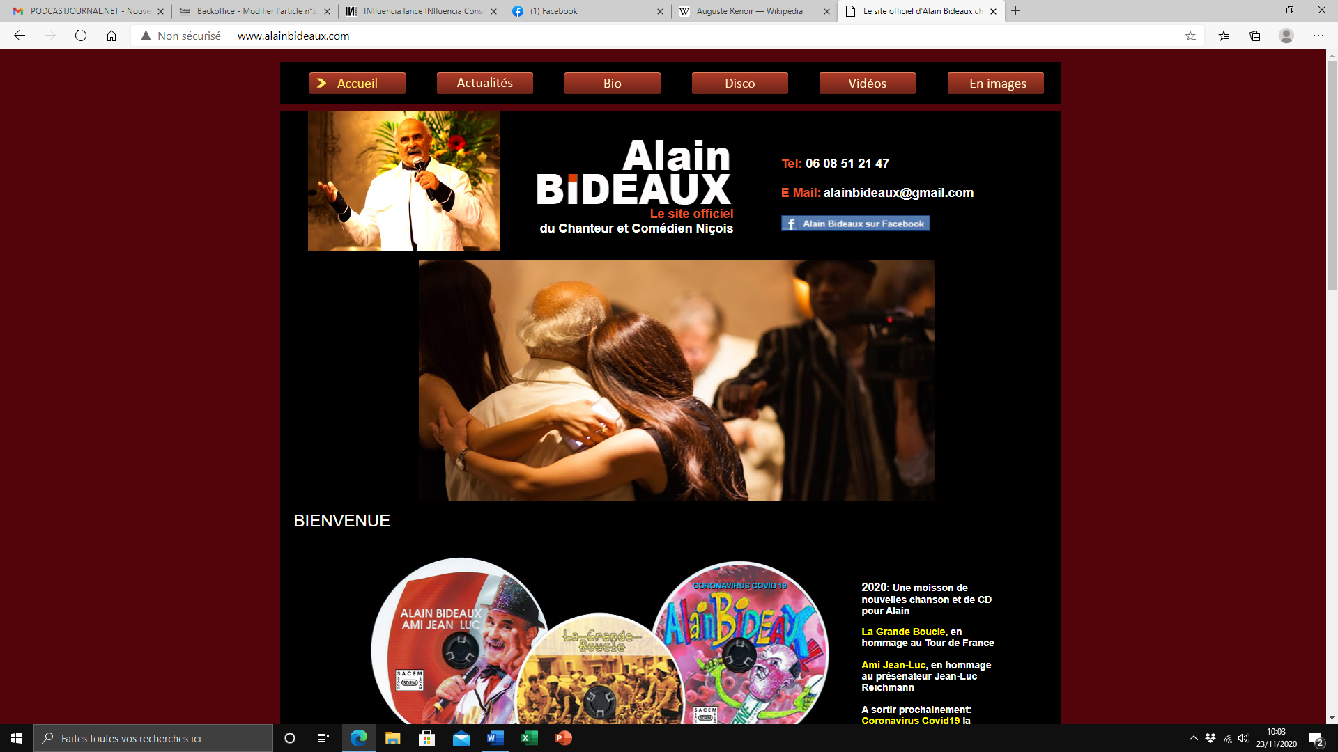 l’auteur chanteur et compositeur de variétés françaises Alain Bideaux (c) DR