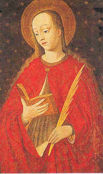 Cette jeune sainte avait été martyrisée en Corse sur ordre du préfet Barbarus, vers l'an 304 (c) DR