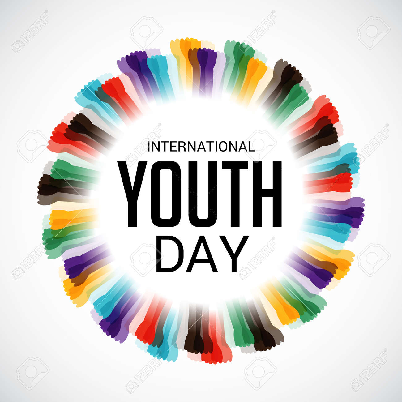 International Youth day. La journée international de la jeunesse. (c) shinystarfish via 123RF.com