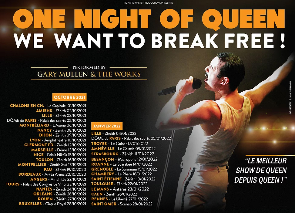 One Night of Queen sur les routes de France en janvier 2022
