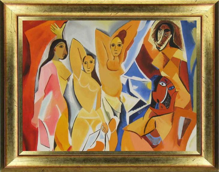 "Les demoiselles d’Avignon" toile qui devait changer le cours de l'histoire de l'art du XXe, voisine avec un masque Gouro Baoulé de Côte d’Ivoire par exemple. Les similitudes sont manifestes (c) DR
