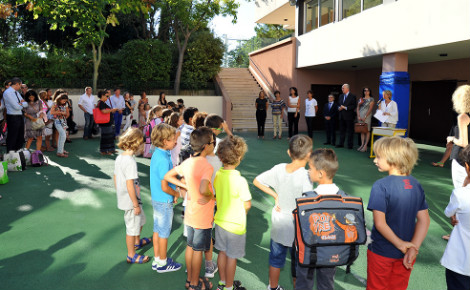 Rentrée des classes à Fontvieille. Photo (c) CDP