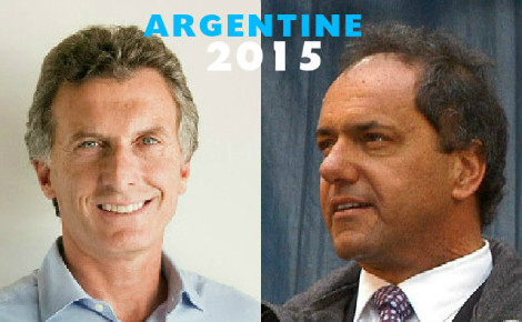 Les deux candidats à la présidence argentine. Photo de Mauricio Macri (c) Inés Tanoira. Photo de Daniel Scioli (c) Presidencia de la Nación Argentina.