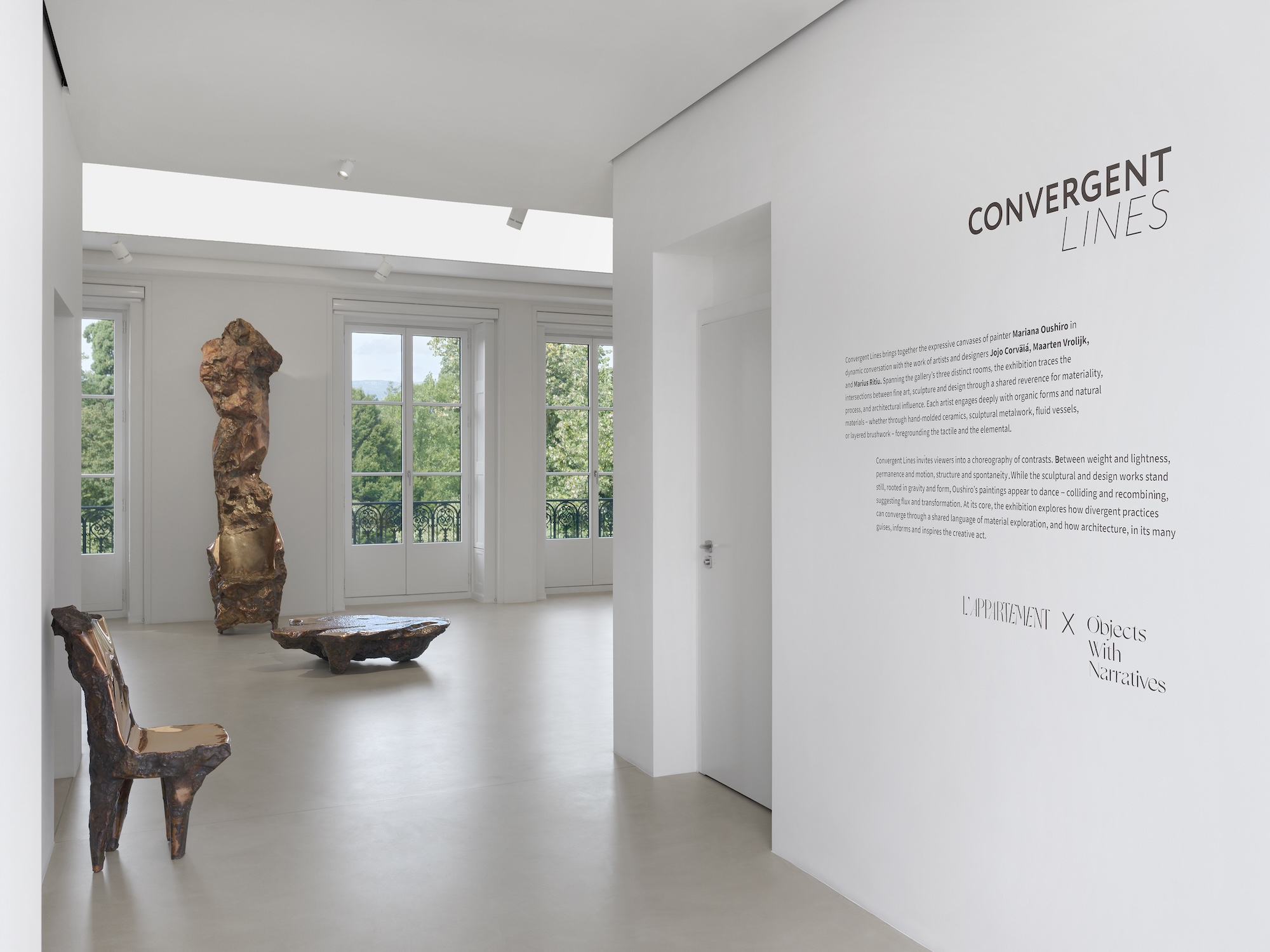 Convergent Lines: L’Appartement Gallery orchestrates a dialogue between matter, gesture, and architecture. (c)  Sutton Paris