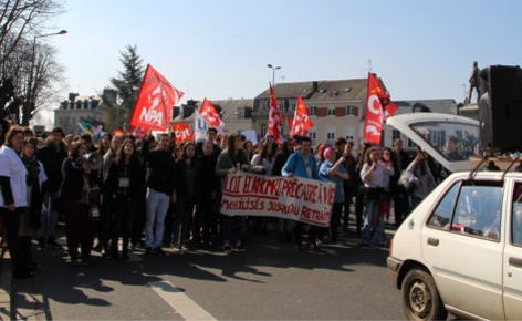 La jeunesse manifeste au Mans le 17/03/2016. Photo (c) Alice Dutray