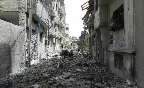 Homs, ville et centre industriel et économique de la Syrie, dévastée par cinq ans de guerre. Photo (c) Bo Yaser.