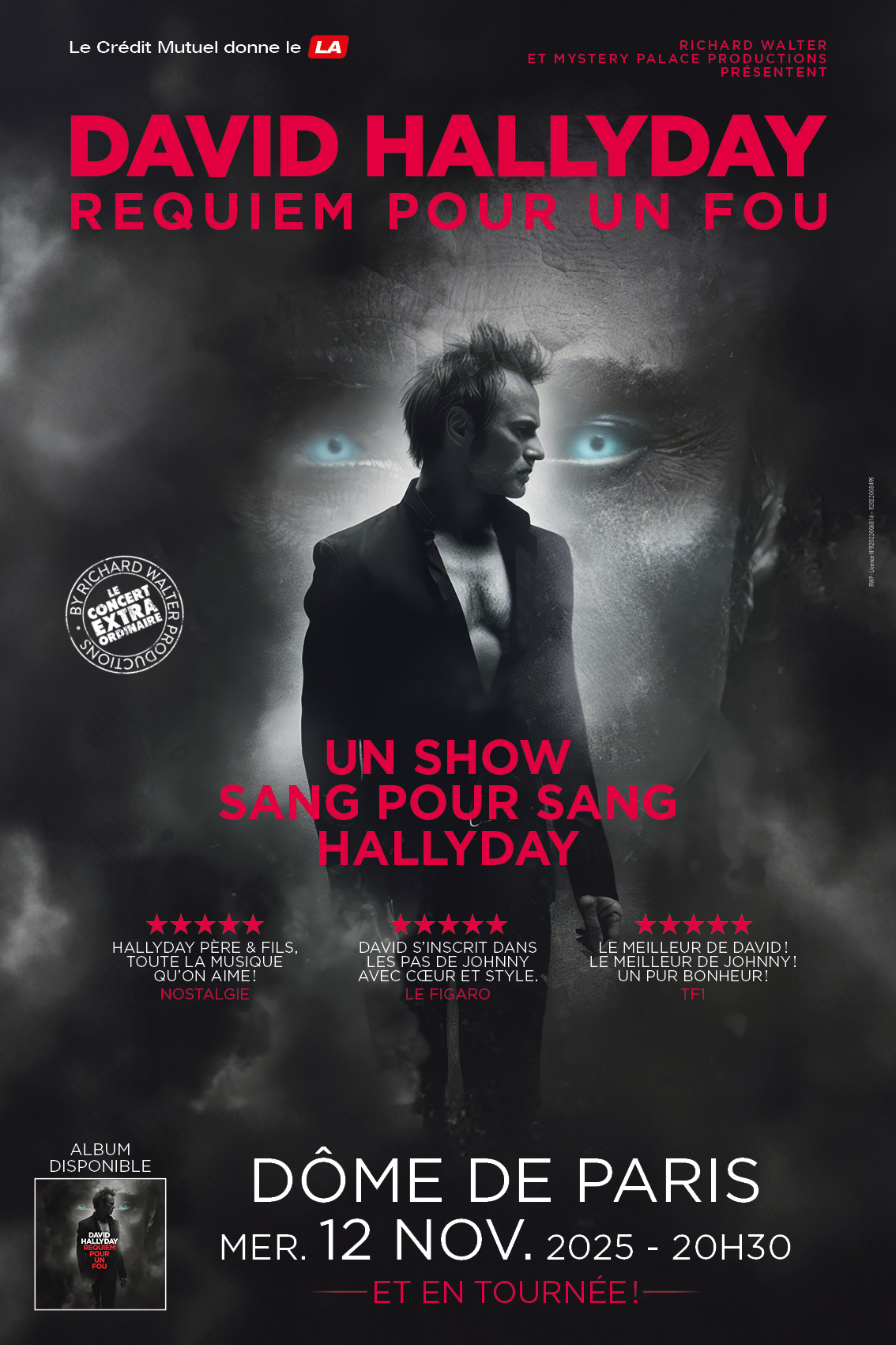 David Hallyday revient au Dôme de Paris le 12/11 pour Requiem pour un fou
