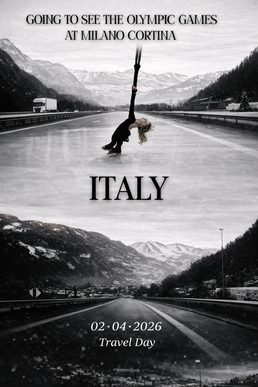 Wanderlust Ice & Ink — Travel: Italy, On Site at the Olympic Games, Milan–Cortina 2026. (c) Sarahaerial.ice