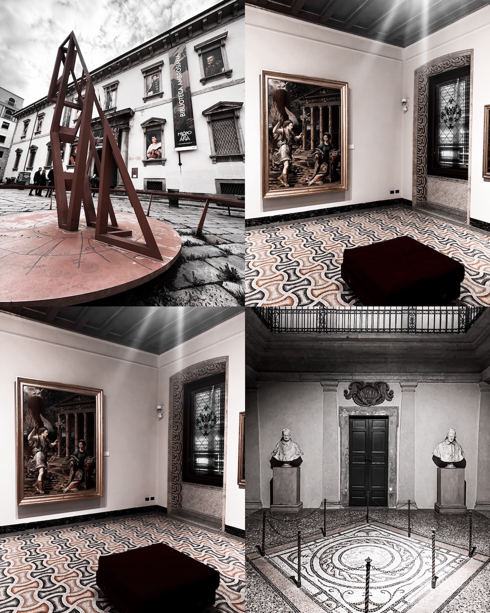 While the Pinacoteca di Brera reflects the grandeur of Italian painting through monumental masterpieces, another institution in Milan offers a more intimate yet equally fascinating journey into the intellectual and artistic world of the Renaissance: the Pinacoteca Ambrosiana. Located in the historic center of the city, only a short walk from the Duomo, the Ambrosiana is one of Milan’s oldest and most remarkable cultural institutions. (c) Sarah B