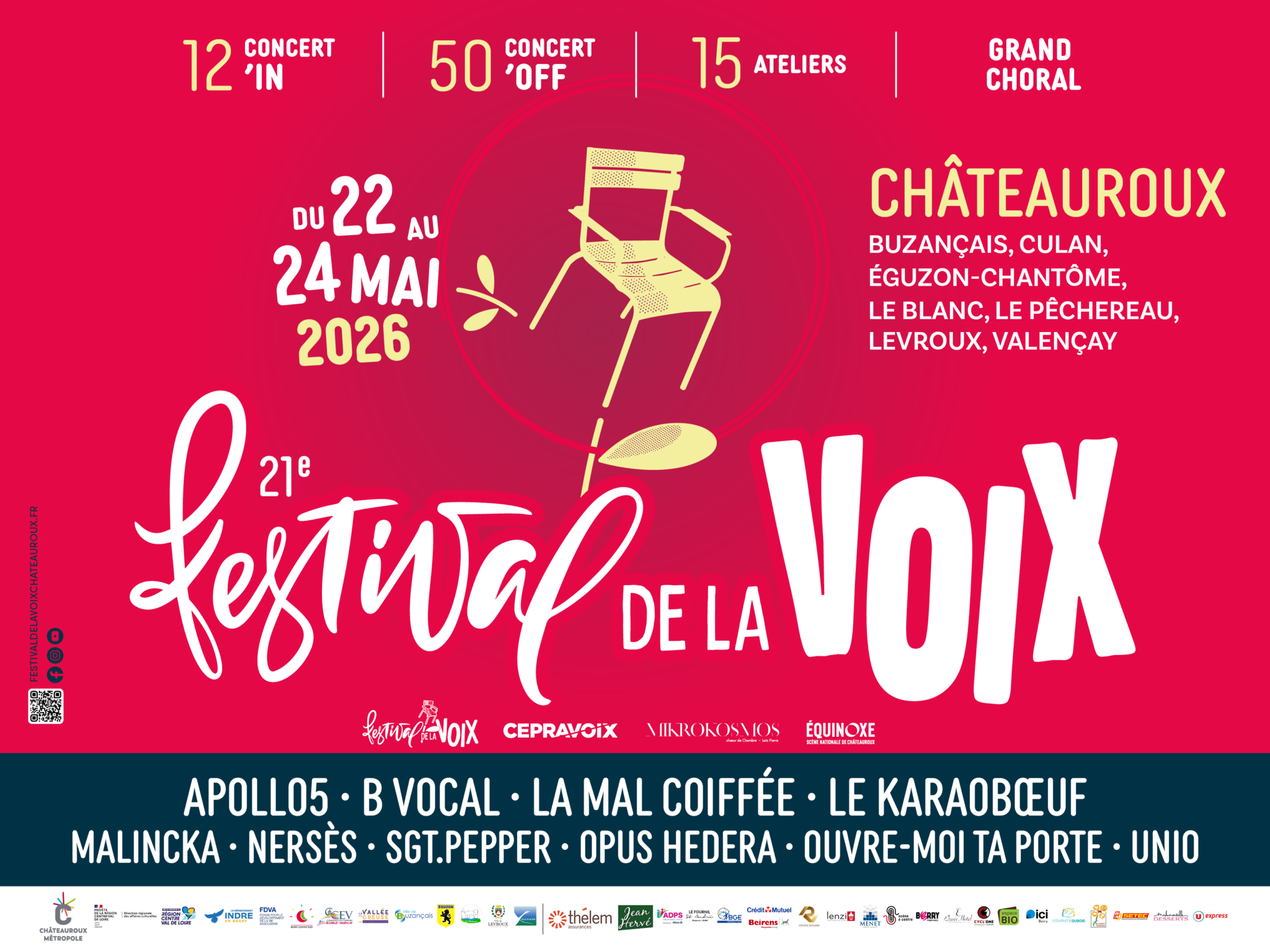 Festival de la Voix de Châteauroux : une 21e édition tournée vers la diversité vocale contemporaine. (c) Association du Festival de la Voix en coréalisation avec la Scène Nationale Équinoxe.