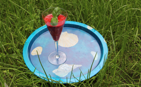 Soupe de fraises au basilic. Photo (c) Alice Dutray.