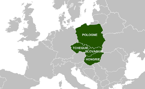 Carte de l'Europe centrale. Image du domaine public.