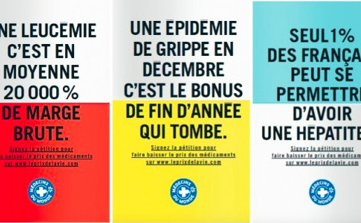 Trois des dix affiches de la campagne. (c) Médecins du Monde