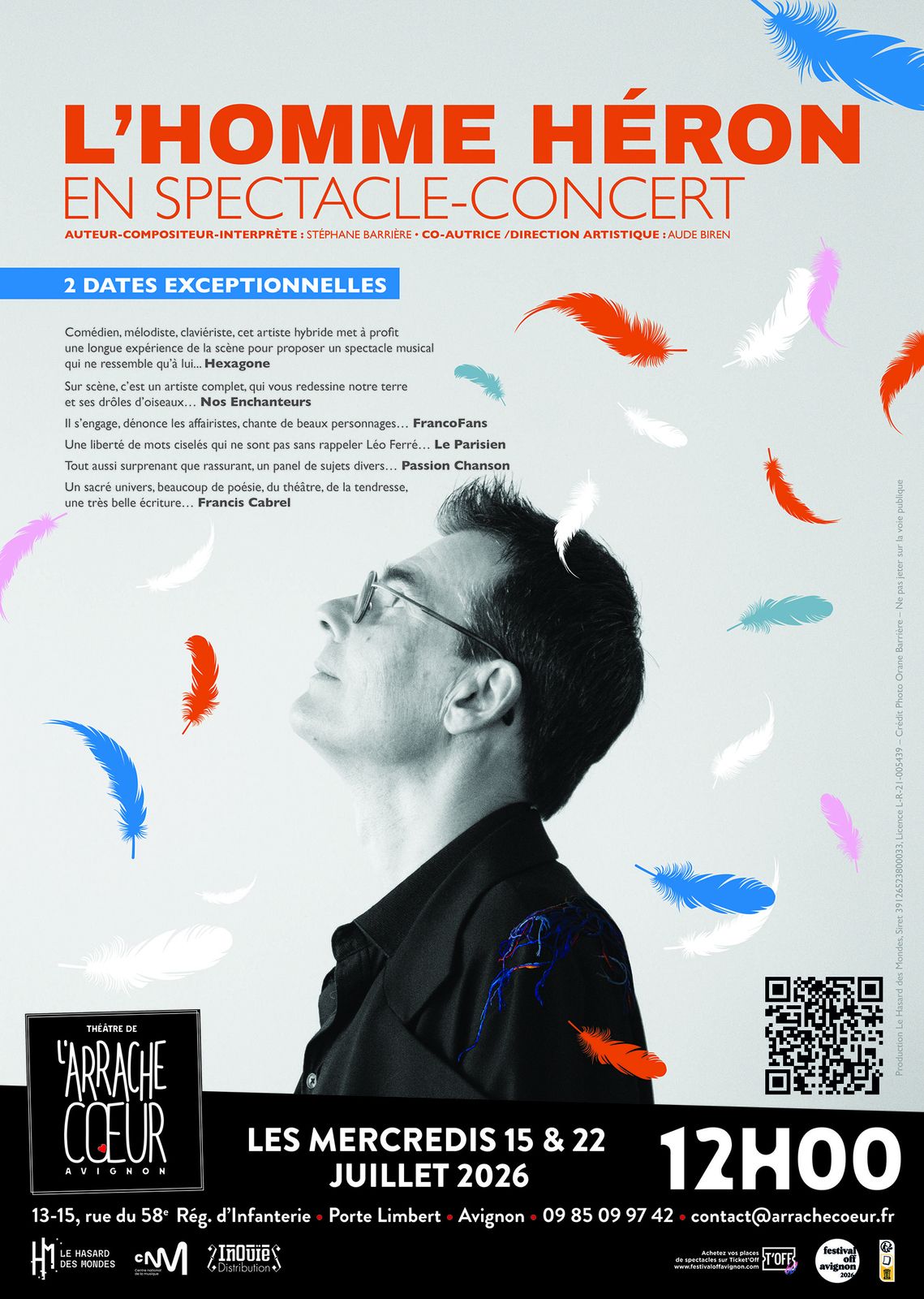 L'Homme Héron invite à une parenthèse poétique au Festival Off d'Avignon